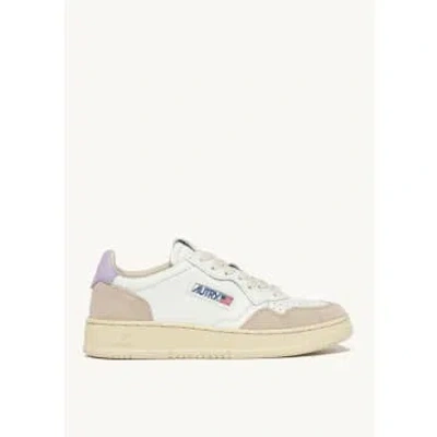 Autry Medalist Low - Leather And Suede Trainers In White