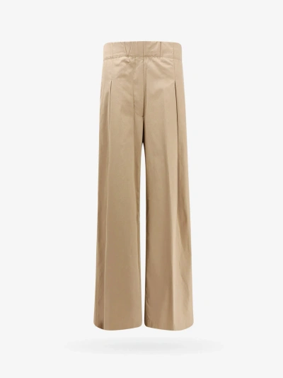 Dries Van Noten High Waist Wide Leg Trousers With Belt Loops In Beige