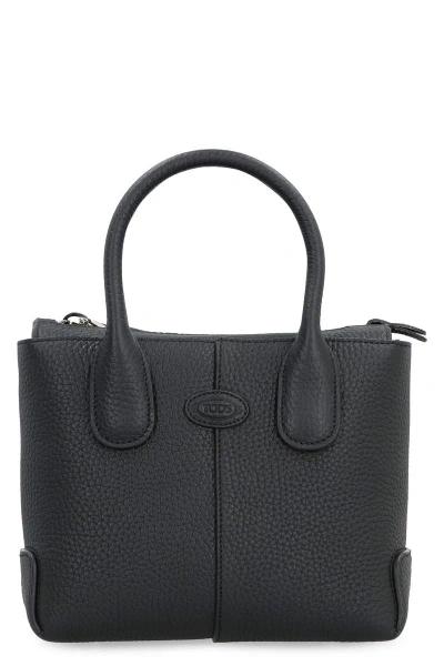 Tod's Tods Di Smooth Leather Tote Bag In Black