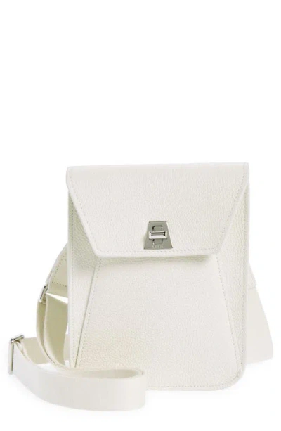 Akris Anouk Mini Leather Messenger Bag In 001 White