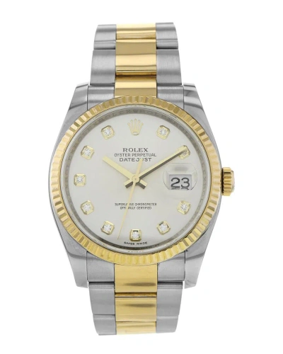 Heritage Rolex Men's Datejust Diamond Watch, Circa 2008 (authentic ) In Gold
