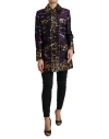 DOLCE & GABBANA PURPLE LAMÉ JACQUARD TIGER PRINT COAT JACKET