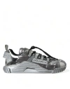 DOLCE & GABBANA SILVER LACE UP LOW TOP MEN NS1 SNEAKERS SHOES