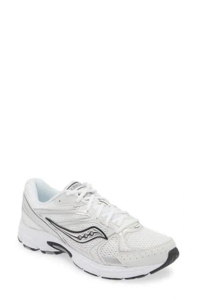 Saucony Ride Millennium Panelled Trainers In White/silver