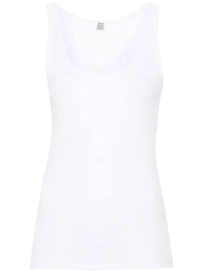 Totême Classic Rib Tank Top In White