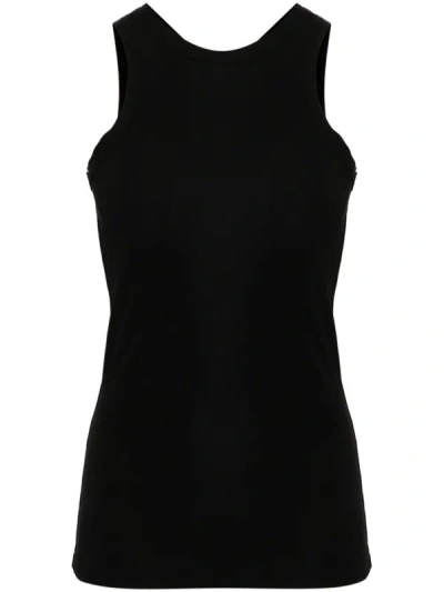 Totême Sleeveless Crepe Tank Top In Black