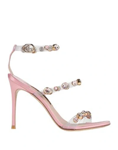 Sophia Webster Rosalind Gemstone Vinyl Stiletto Sandals In Pink