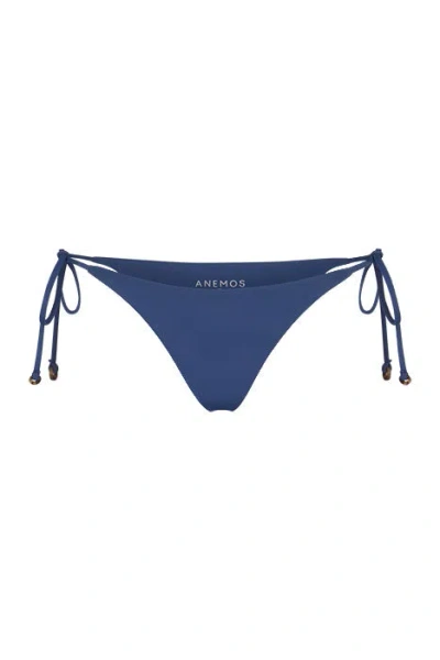 Anemos String Tie Bikini Bottom In Azure