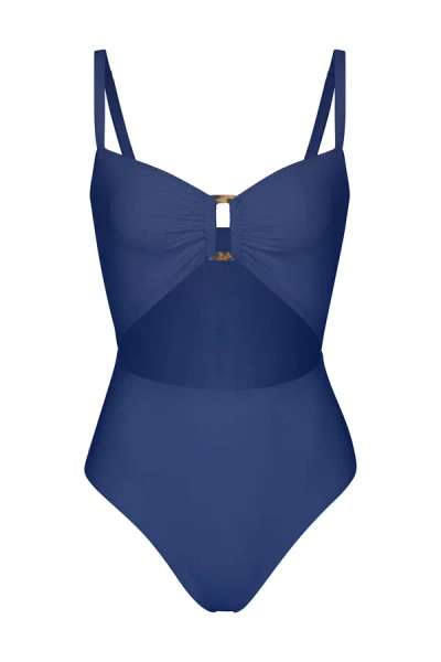 Anemos Tortoise Cutout One-piece In Azure