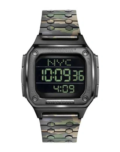 Philipp Plein Hyper $hock Digital Watch Man Wrist Watch Grey Size - Stainless Steel