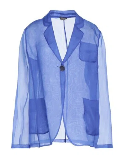 Maliparmi Malìparmi Woman Blazer Bright Blue Size 12 Cotton