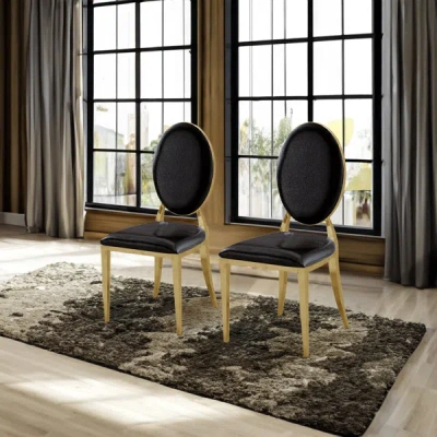 Simplie Fun Leatherette Dining Chair Set Of 2 In Multi