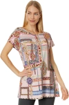 JOHNNY WAS WOMEN STANO RELAXED FIT DOLMAN SLEEVE TUNIC T-SHIRT