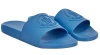 Moncler Men's Footwear Basile Blue Tonal Logo Rubber Slides In Blue
