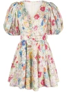 Zimmermann Clover Panelled Mini Dress Spliced Multi Floral In Multi