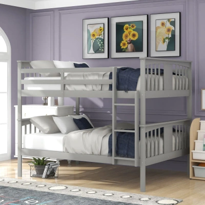 Simplie Fun Full Over Full Bunk Bed In Gray