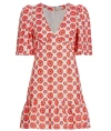 Rhode Mariana Mini Dress In Retro Fleur Pink In Multi