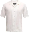 RAG & BONE MEN'S AVERY GAUZE SHIRT, WHITE SHORT SLEEVE