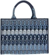 FURLA OPPORTUNITY BAG IN BLUE LOGOED FABRIC BLUE
