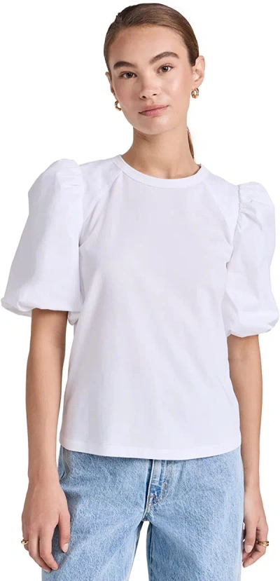 Veronica Beard Morrison Cotton T-shirt In White