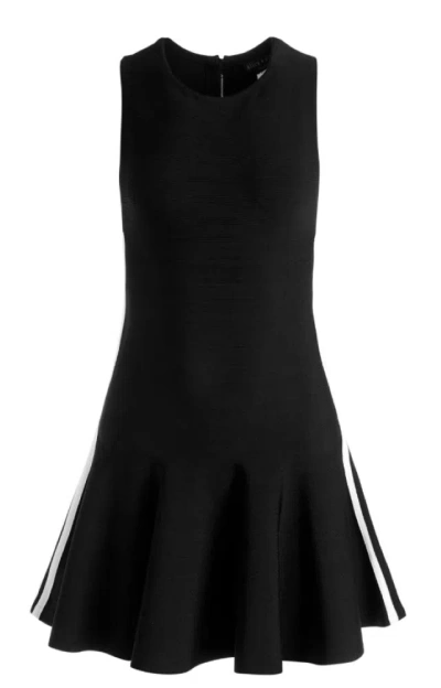 Alice And Olivia Alice + Olivia Women Kimi Side Stripe Viscose Sleeveless Mini Dress Black Combo