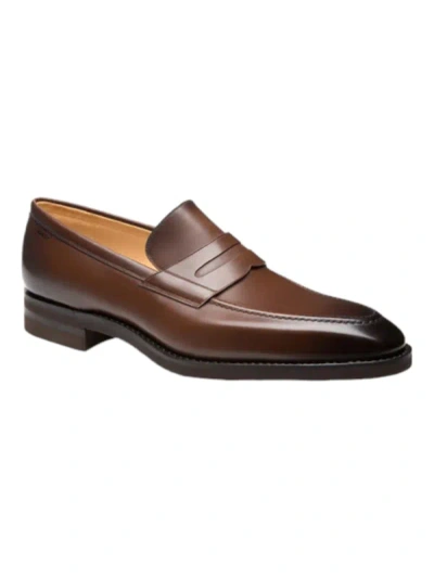 Bally Webb Leather Loafers In Brown