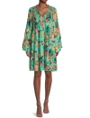 JOHNNY WAS WOMEN TULUM RELAXED FLORAL TIERED MINI DRESS MULTICOLOR