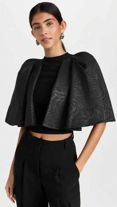 Alice And Olivia Sergia Cape Sleeve Top In Black