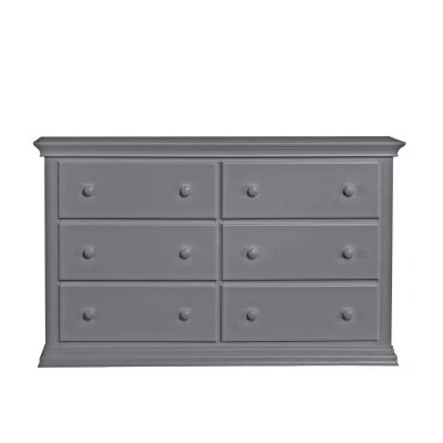 Simplie Fun Universal 6 Drawer Dresser Gray