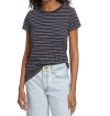 Rag & Bone The Striped Baby Tee In Black Multi