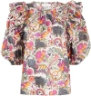 Rhode Nino Ruffle-detailing Blouse In Multi