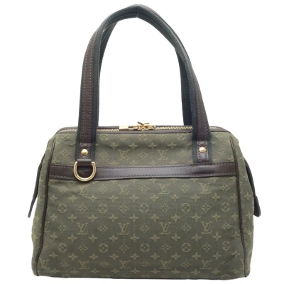 Pre-owned Louis Vuitton Joséphine Canvas Shopper Bag () In Green