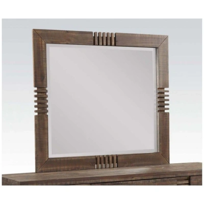 Simplie Fun Andria Mirror In Reclaimed Oak In Transparent