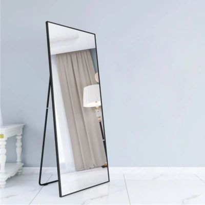 Simplie Fun Wall-mounted Alloy Frame Full Length Mirror In Multi