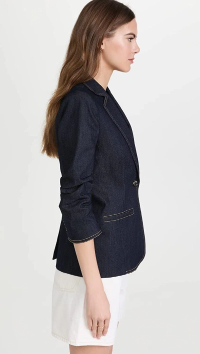 Cinq À Sept Women Khloe Single Button Denim Blazer Indigo In Multi