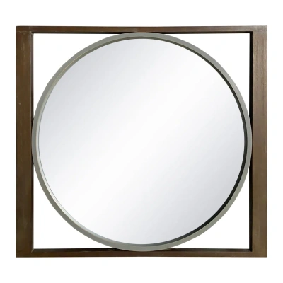Simplie Fun Round Wall Mirror In Transparent