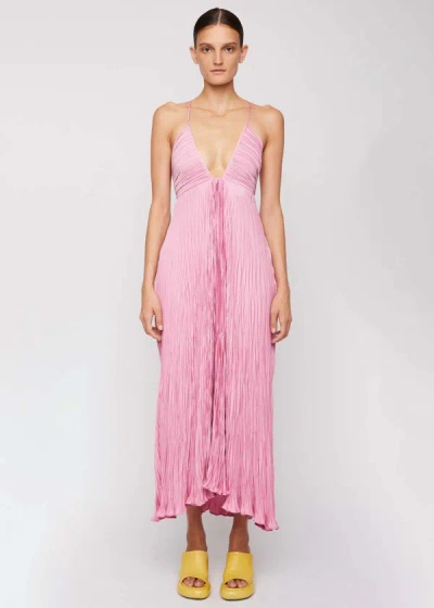A.l.c Angelina Pleated Midi Dress In Pink