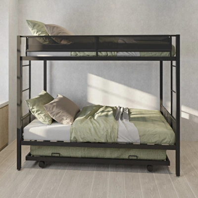 Simplie Fun Twin Over Twin Bunk Bed In Transparent