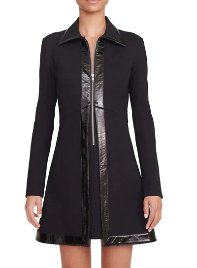 Staud Women's Assemblage Zip-up Shirtdress In Black