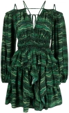 Ulla Johnson Silvia Off-shoulder Silk Minidress In Multi