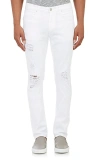 J BRAND MEN'S TYLER WHITE SOLACE DISTRESSED SLIM FIT JEANS