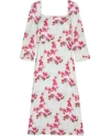 BA&SH BA & SH WOMEN'S ELONOR IVORY PINK FLORAL MIDI DRESS