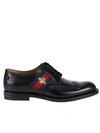 GUCCI BROGUE SHOES OXFORD SPIRIT SHOES WITH WEB BANDS AND BEE,473683 DKGF0