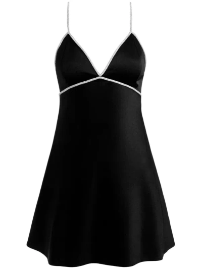 Alice And Olivia Julienne Embellished Dress In Black