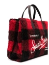 Mc2 Saint Barth Tartan Check Pattern Tote Bag In Red