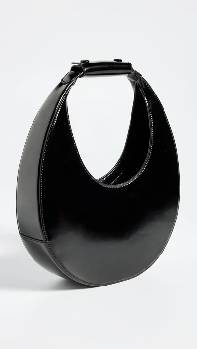 Staud Moon Leather Tote Bag In Black