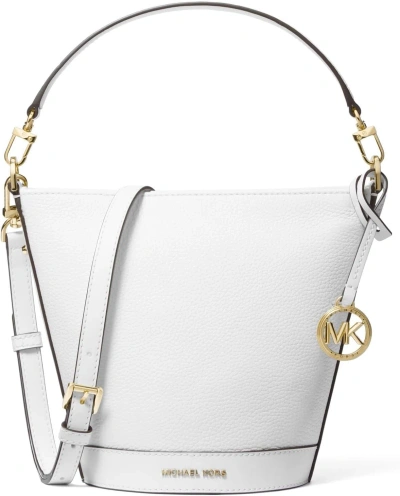 Michael Michael Kors Small Convertible Bucket Crossbody Bag In White