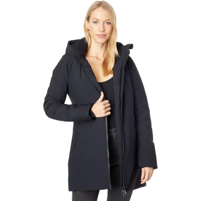 Save The Duck Lila Hooded Coat In Black