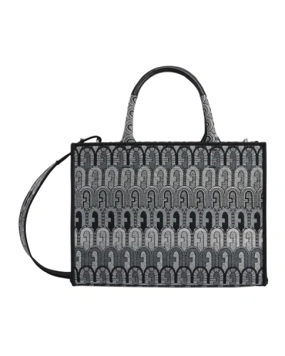 Furla Opportunity L Shopping Bag In Grey