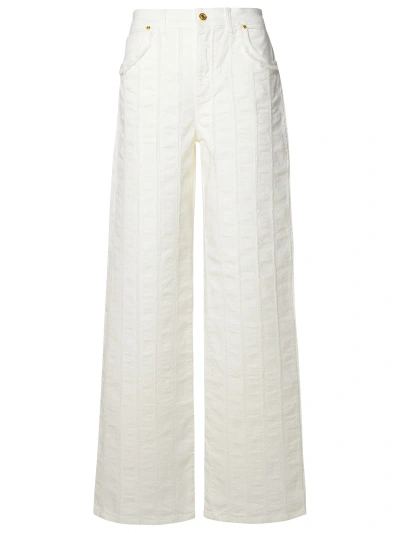 Blumarine White Cotton Jeans